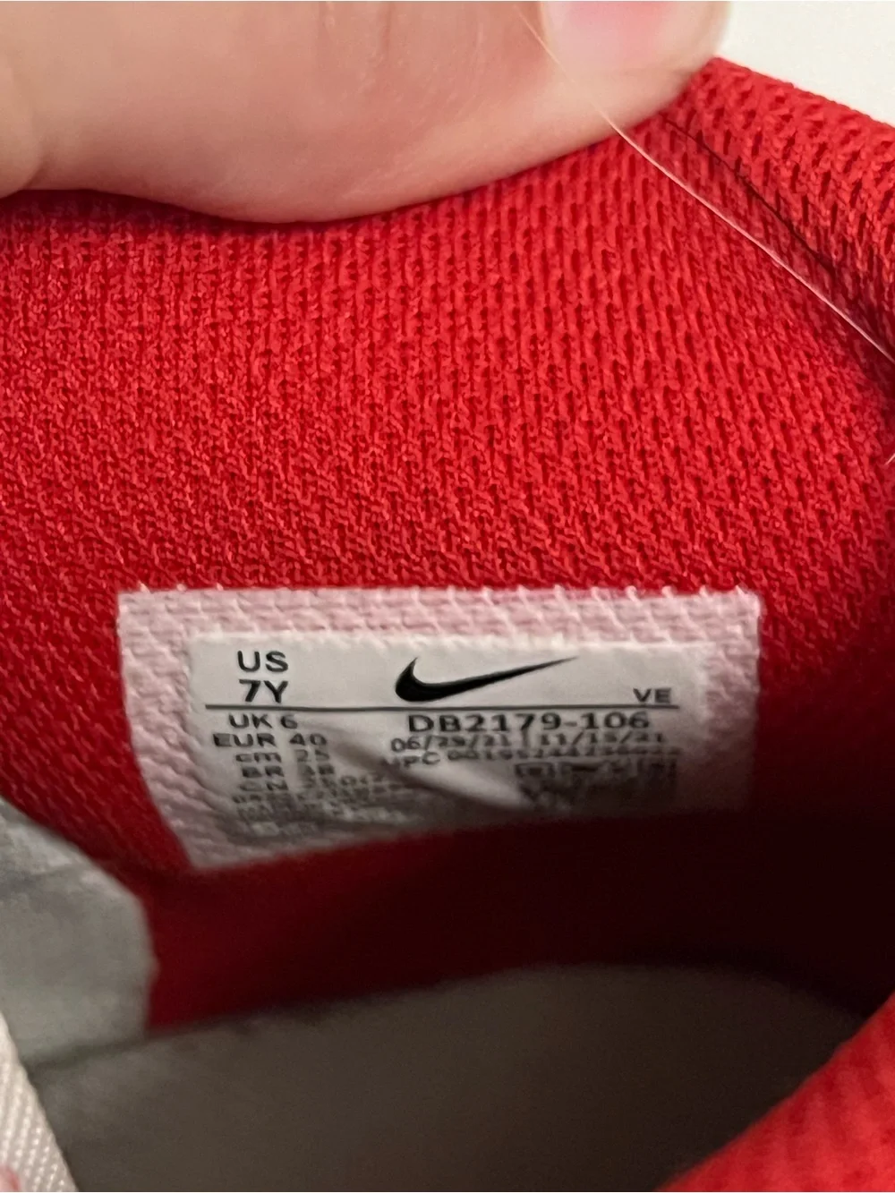 Nike White and Red High-Top Sneakers